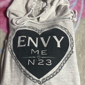 Gray Hoodie with Heart Graphic